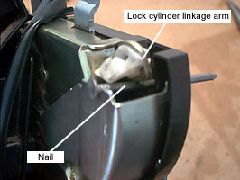 lock cylinder linkage arm