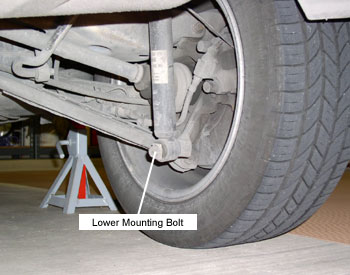 rear shock mounts: lower bolt