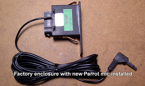 Microphone installed in factory enclosure